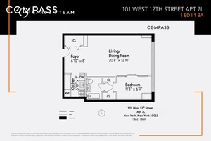 Welcome to Apartment 7L at The John Adams a spacious and light filled junior one bedroom in one of Greenwich Village s most desirable full service co ops.
