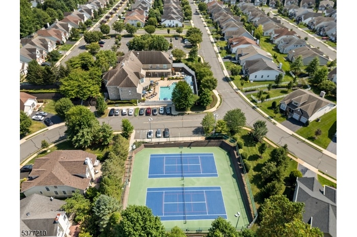 Tennis Court Drone View