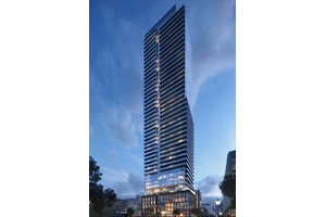 Brand new, never lived in high floor corner 1 Den at The Saint Condos by Minto with stunning lake amp ; skyline views.