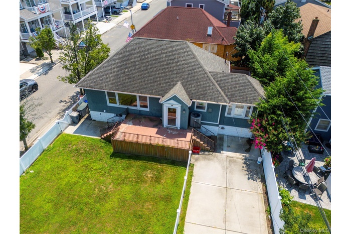 Aerial view of residential area