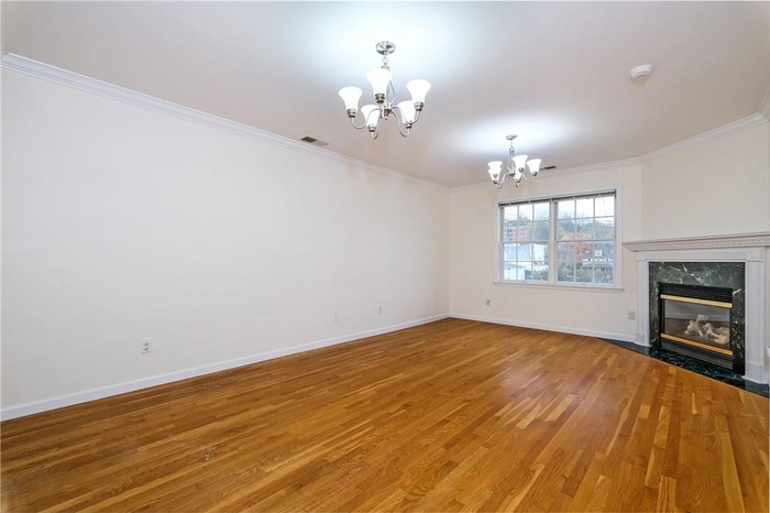 Living room with gas fireplace