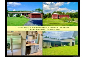 Clinton Corners adjacent to the Whitlock Preserve Imagine Strolling Around 4 Pastoral Acres, complete with a Spring Fed Pond and Classic Red Barn, Plus, the Ease of One Story Living ...