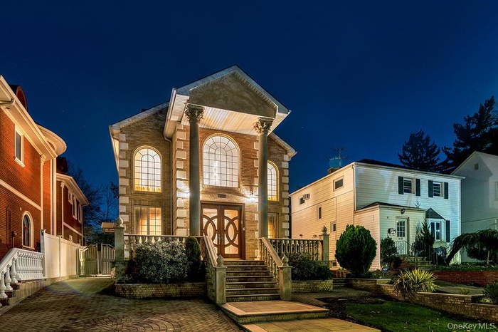 View of front of home featuring french doors