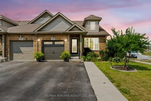 Welcome to this charming end unit bungalow townhouse in Wellands desirable Coyle Creek neighbourhood offering comfort, style, and incredible value.
