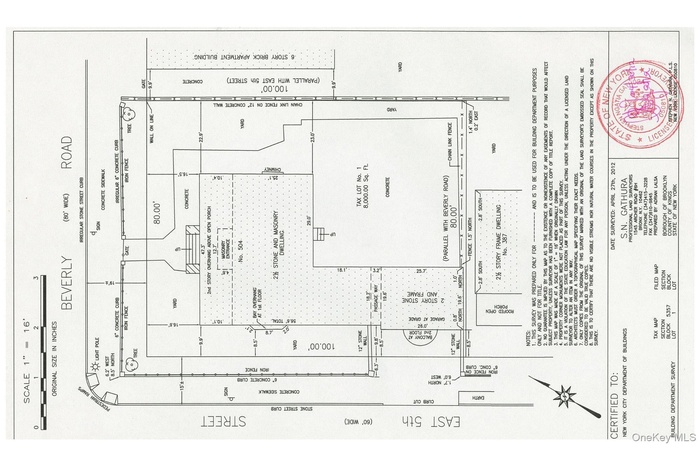 Map showing property parcels
