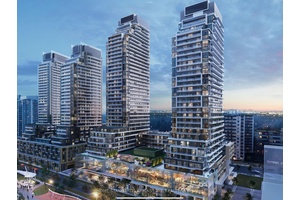 Experience modern living in this nearly new, 1 year old 1 Bedroom Den suite at M2M Condos.