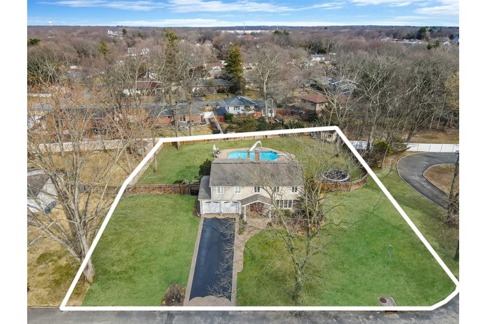Birds eye view of property