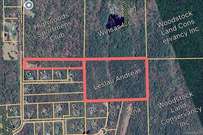 Aerial map of property and surrounding area