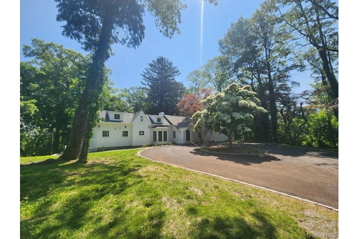View of front of home with a front yard