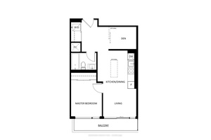 Brand new, beautifully 1 bedroom den unit, one full bathrooms, one locker and one big private balcony.