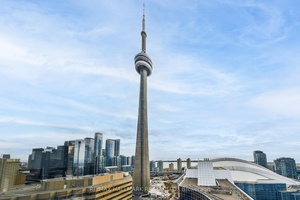 Executive Fully Furnished amp ; Equipped Suite, High Floor South West Corner Unit With A Quintessential Toronto View Of CN Tower, Roger's Centre amp ; Downtown West.