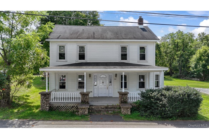 View of front of home with a porch