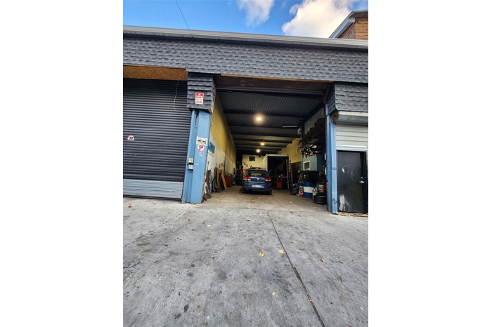 Garage with driveway