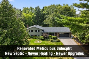 Charming, renovated 230, 000 upgrades meticulously maintained, 4 level sidesplit country retreat in west Uxbridge with long private driveway nestled on a private 0.
