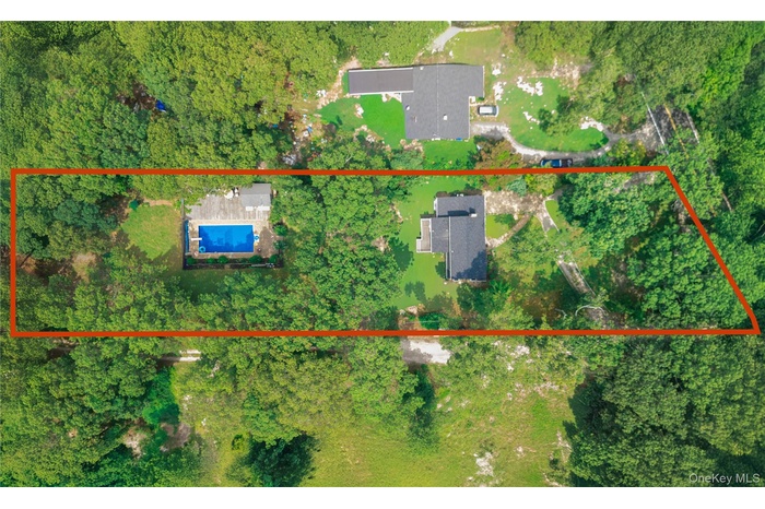 Aerial overview of property's location with property boundaries highlighted