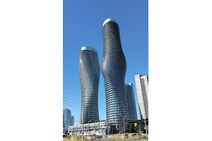 The iconic building Marilyn Monroe Landmark Tower in the heart of Mississauga City Centre with close proximity to Square One shopping mall, Celebration Square, Central Library, City Hall, Living Arts ...