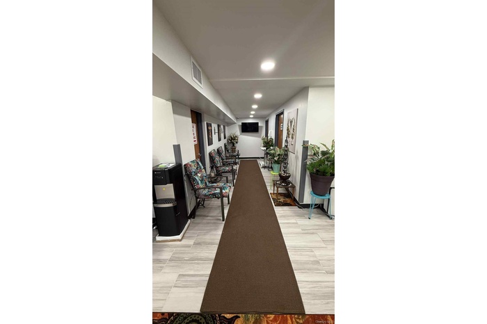 Common area with recessed lighting