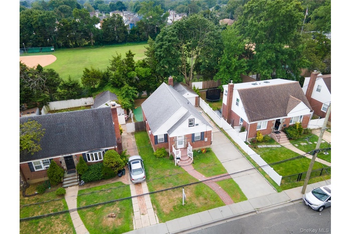 Aerial view of residential area