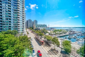 Welcome to this tastefully furnished 825 sq feet condo with a breath taking view of Toronto's waterfront, enabling unobstructed south views from every room.