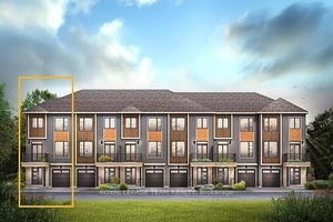 The Dawson End is located on the end of the Avenue Townhome Block, allowing for more natural light in your home.