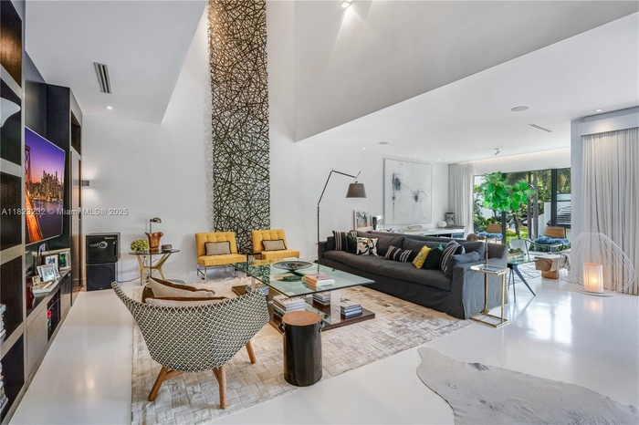 Beautiful living area featuring two distinct spaces