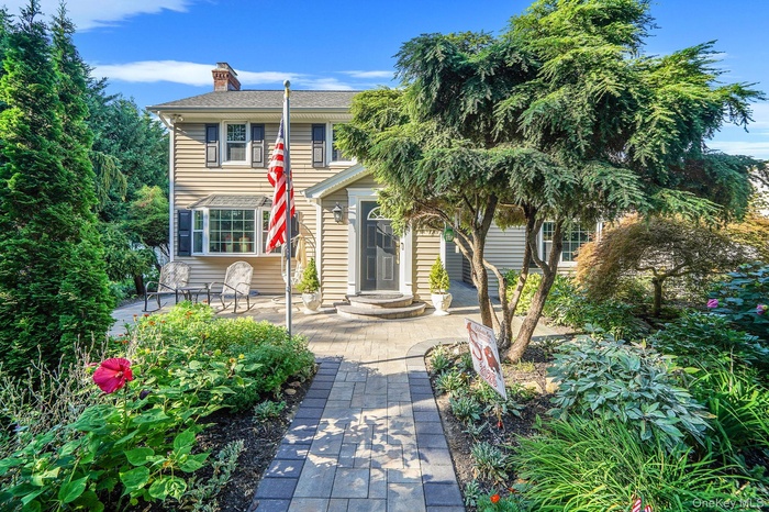 Colonial home with a chimney