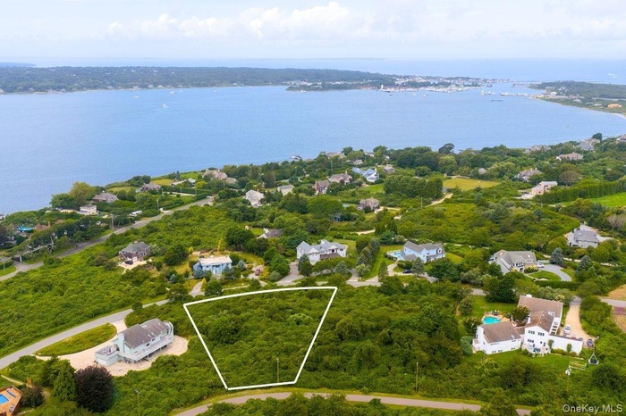 Aerial view of property's location featuring Lake Montauk
