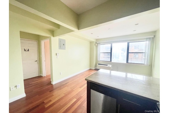 Kitchen featuring light wood finished floors and electric panel