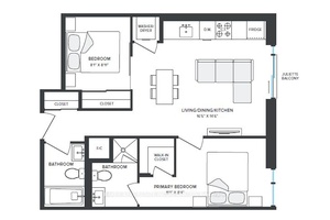 BRAND NEW, NEVER LIVED IN 2 BED, 2 BATH 657 sf SUITE RENT NOW AND RECEIVE 1 MONTH FREE !