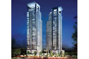 Bright amp ; Spacious 2 bedroom 2 bath unit of the Menkes Gibson Sq South Tower located in the heart of North York.