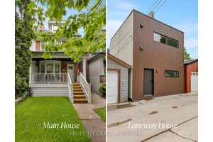An extraordinary opportunity to own not one, but two homes on a single lot in one of Torontos most sought after neighbourhoods 2 Units Laneway House.