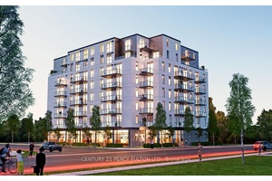 Beautiful boutique Grandbell Condos Spacious, Open Concept 1 Bdrm Den, Walk Out to Balcony, Laminate Floors thru out, 9' Ceilings, Kitchen boasts Centre Island, Stainless Steel Appliances, Pantry.