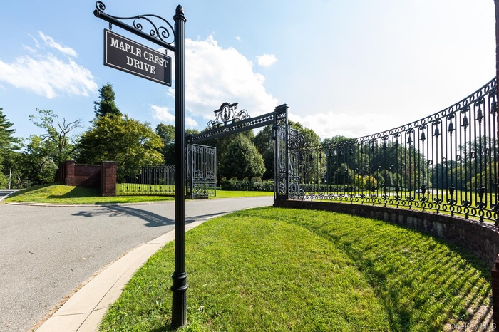 Enter thru Palatial Estate Gates into Maple Crest Drive