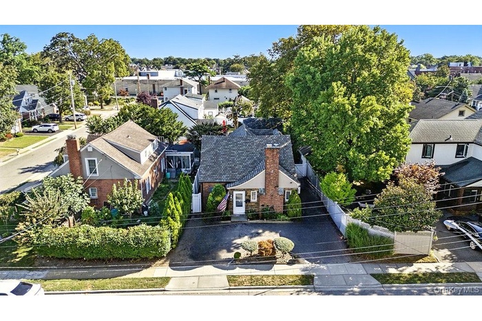 Aerial view of residential area