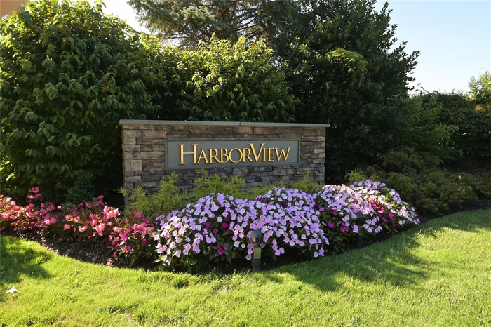 Community sign with a yard