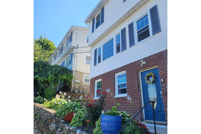 View of front of property with brick siding