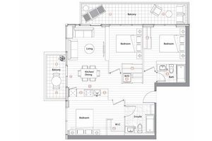 Never Lived In Luxury ! Brand new 3 bedroom, 2 bathroom corner suite showcasing breathtaking, unobstructed city views.