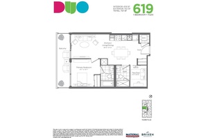 1 Bed Flex great Layout plus Parking amp ; Locker w Upgrades in the Brand New Duo Condos.