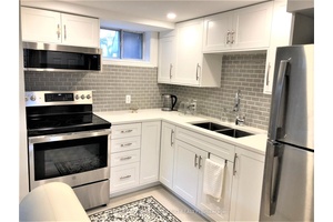 Bright Beautiful, Furnished 1 Bedroom Basement Apartment, Impeccably Renovated, In A Quiet Family Household.
