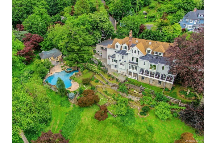 Aerial view of Whitehall Estate & gardens