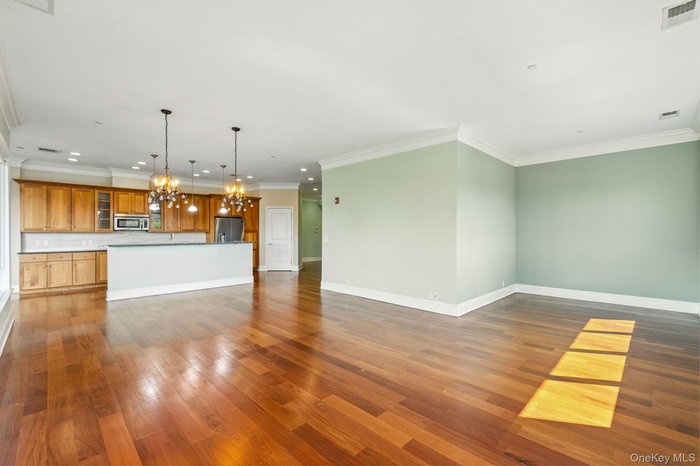 Large living room looking towards the kitchen.