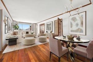 Converted Two Bedroom with Water Views at River Terrace Enjoy elevated living in this expansive, light filled two bedroom home with balcony at River Terrace, a full service co op ...
