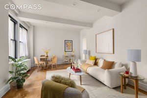 With the grace of high ceilings and wood floors and the ease of a renovated kitchen and bathroom, this 2 bedroom home offers serene comfort in a coveted location.
