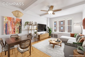 Pre war 2BD 1. 5BA Home Off Fifth Avenue Enter the foyer and be greeted by pre war details and beautiful hardwood floors.