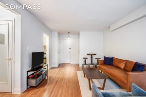 With its west facing exposure, this well designed Upper East Side studio features hardwood floors that extend throughout the living and sleeping area.