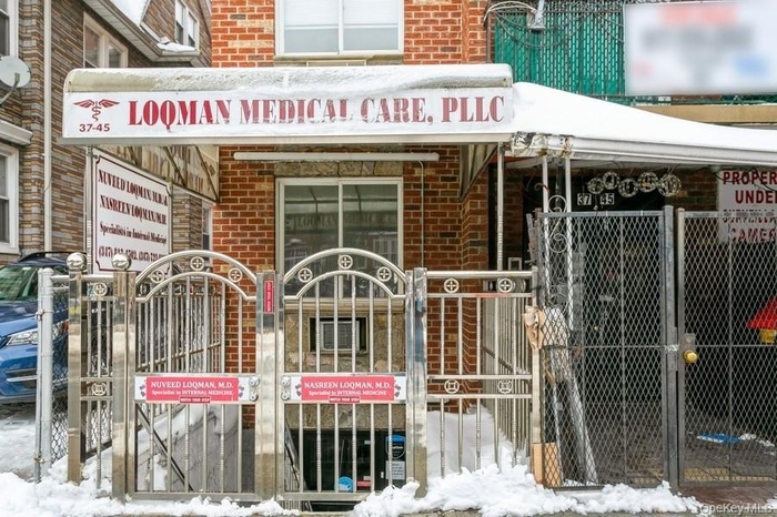 View of snow covered gate