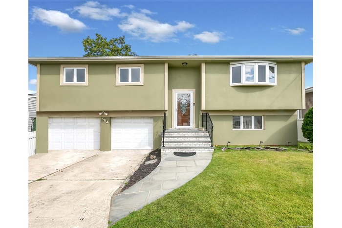 Frontage two car garage