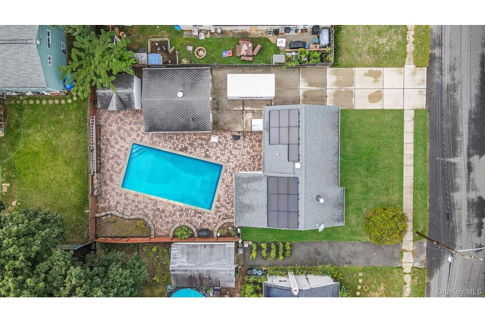 Bird's eye view of a pool
