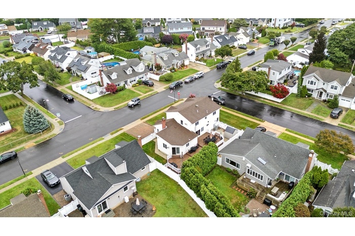 Aerial view of residential area