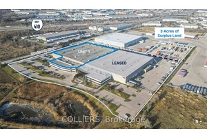 148, 220 SF unit with 3 acres of excess land for up to 90 trailer parking stalls available for lease in prime Brampton industrial node.